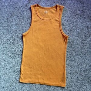 No Boundaries Amber Ribbed Tank Top